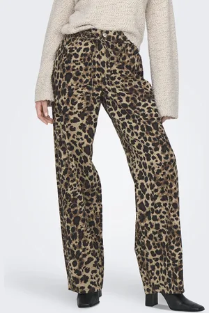 ONLY ONLGIANNA MW STRAIGHT BELT PANT PNT Dames Jeans - W Black Leo