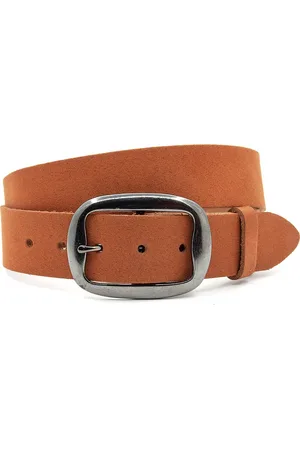A-zone Dames jeansriem - dames riem - 4 cm breed - - Echt Leer - Taille: 105cm - Totale lengte riem: 120cm