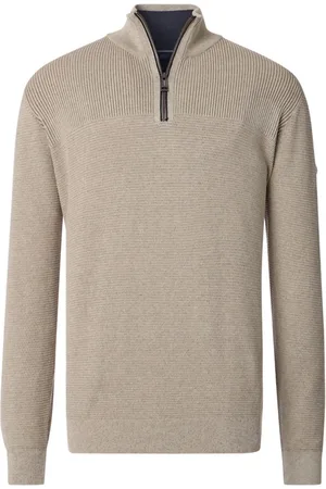 Casa Moda Heren Trui Katoen Met Opstaande Kraag - XL