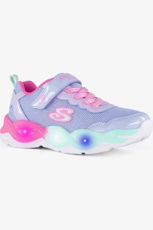 Skechers Twisty Glow meisjes sneaker met lichtjes - - Uitneembare zool