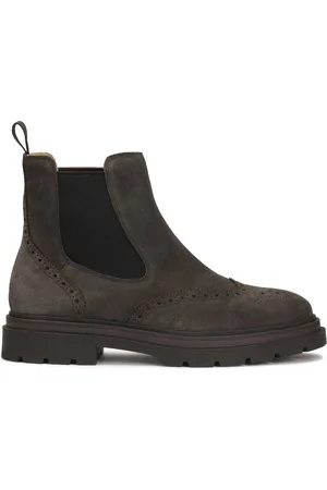 Kazar Suede brown Chelsea boots with ornamentation