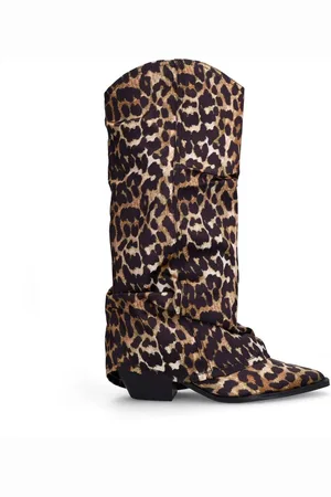 Sacha Dames - Leopard cowboylaarzen met flap