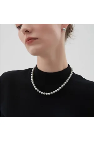 Lazy Cat Parelketting – Ketting Dames – Grijze Parels – 8mm