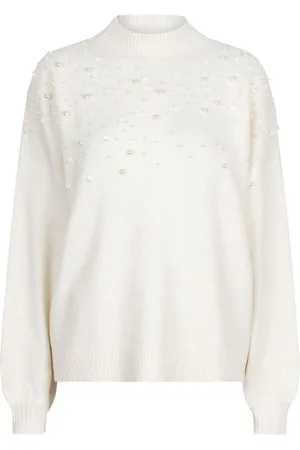 Esqualo Trui Sweater Beading W24 27704 120 Off White Dames
