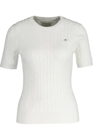 GANT T-shirt STRETCH COTTON CABLE C-NECK Set van 1