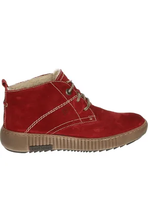 Josef Seibel MAREN 02 - Hoge sneakersVeterlaarzenDames veterschoenenDames sneakersHalf-hoge schoenen - Kleur: Rood