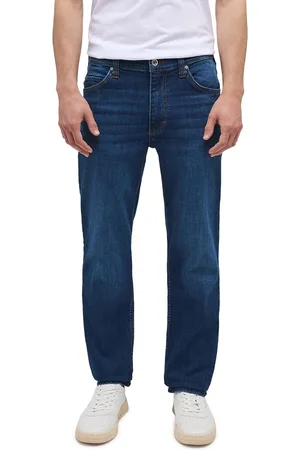Mustang Heren Jeans Broeken TRAMPER STRAIGHT regular/straight Fit Blauw 40W / 34L Volwassenen