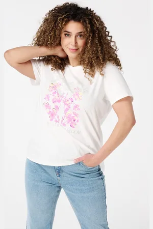 MS Mode T-shirt T-shirt met bloemen opdruk