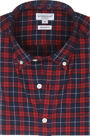 McGregor Overhemd Ruit Blauw