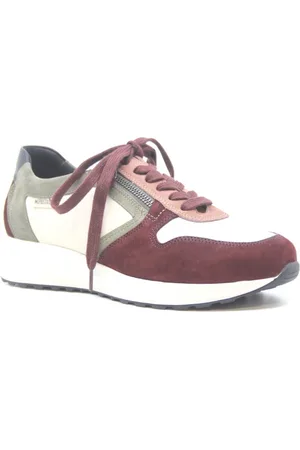 Mephisto Sneaker Kim Cordovan Bordeaux Roze Groen