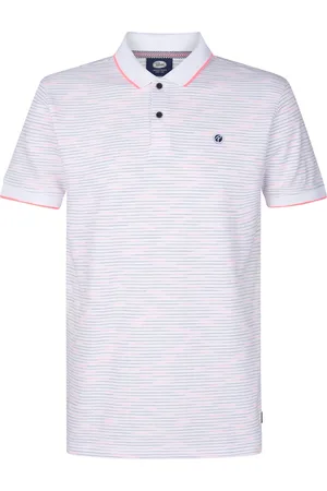 Petrol Industries Heren All-over Print Polo Drift - Wit