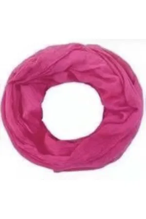 Merkloos Dunne Colsjaal - Ronde Sjaal - Fuchsia/Roze - 80 x 45 cm (02788#)