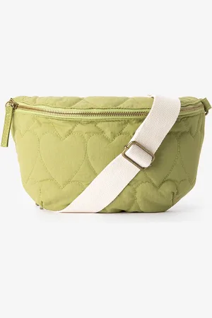 Sissy-Boy Groene crossbody tas met hartjes