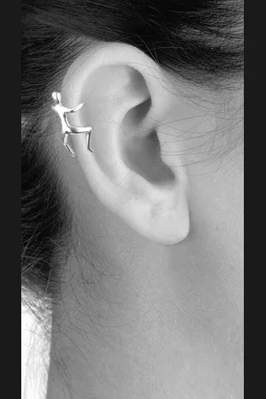 etNox Climbing Man Ear Clip standaard Zilver - Basics