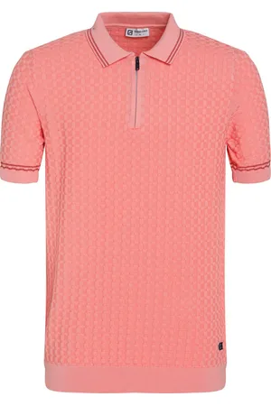 Gabbiano Poloshirt Gestructureerde Polo 235525 4002 Light Coral Mannen