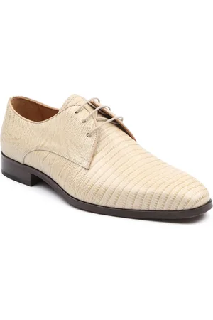 Melik Schoen Derby Alberca Lizard Beige