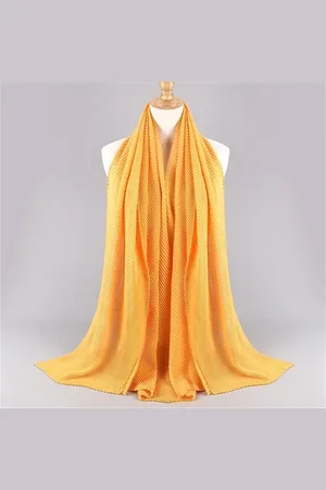 Merkloos Ribbel Sjaal - - Dames Sjaal Katoen - 180*90 cm