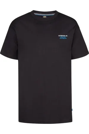 Petrol Industries Jongens Backprint T-shirt Flamingoline - Zwart