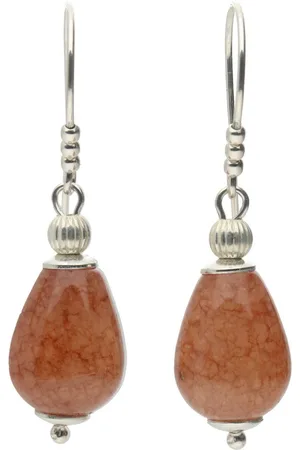 Bela Donaco Oorbellen Classic – Bruine Agaat – Sterling Zilver