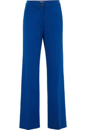 WE Fashion Dames wide leg pantalon met stretch
