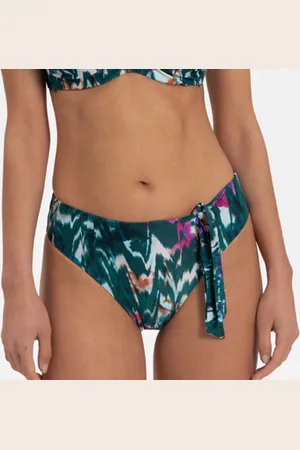 Cyell Beachwear Ikat Teal Hoog Bikinibroekje