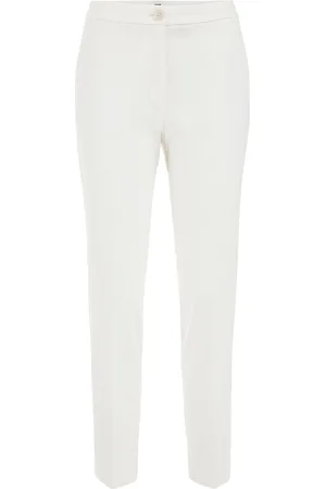 WE Fashion Dames slim fit pantalon met stretch
