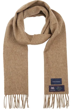 Suitable Sjaal Ruit Merino Wol Beige