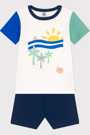 Petit Bateau Pyjama met short in katoen Jongens Pyjamaset - ;Multicolour
