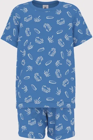 Petit Bateau Katoenen aansluitende pyjama met short tmet vansprint Jongens Pyjamaset - ;Wit