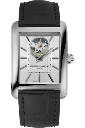 Frederique Constant Carree Heart Beat FC-311S4C6 Horloge - Leer - Zwart - Ø 32 mm