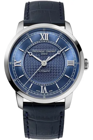 Frederique Constant Premiere FC-301N3B6 Horloge - Leer - Blauw - Ø 38 mm