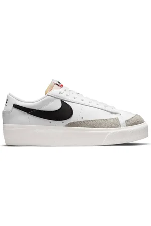 Nike W Blazer Low Platform Dames Sneakers - White/Black-Sail-Team Orange-White