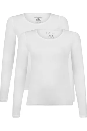 Bamboo Basics Comfortabel & Zijdezacht Lara - Bamboe T-Shirts (Multipack 2 stuks) Dames - Lange Mouwen - - XL