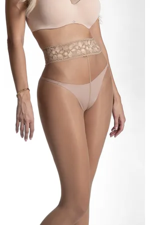 Merkloos Dunne Luxe Panty - met Kant - 15 Denier