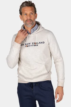 NZA NZA - Ecru hoodie met tekst op de borst