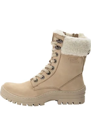 Camel Active Laarzen van nubuckleer met warme wollen voering