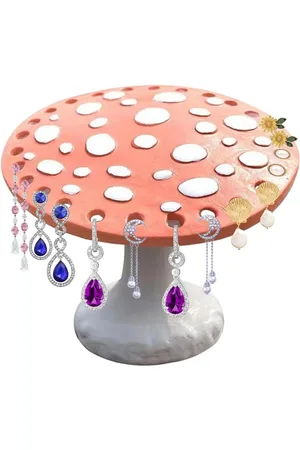 Merkloos Sieraden displayhouder paddestoel oorbel houder - 26 gaten sieraden organisator voor kaptafel .