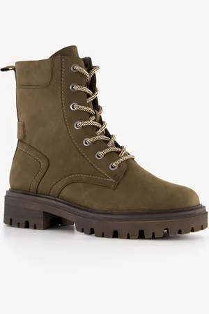 Tamaris Dames veterboots olijfgroen