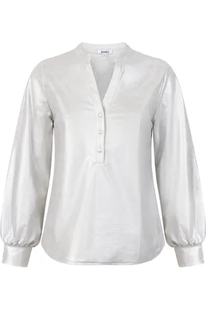 ZOSO Blouse Travel Blouses Nora 251 0200 Silver Dames