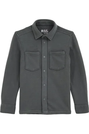 WE Fashion Jongens gebreid smart overshirt van katoenmix