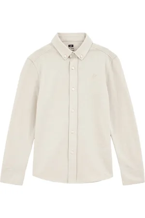 WE Fashion Jongens overhemd van piquéjersey