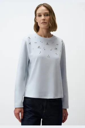 Jimmy Key Ronde Hals Gebreid Pullover Met Glimmend Stone Detail