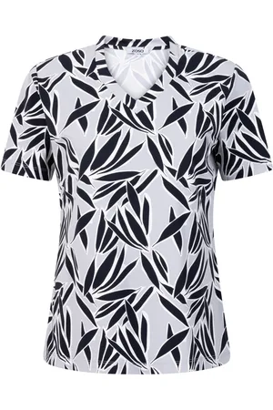 ZOSO T-shirt Travel T Shirt Ashley 251 0004-0008 Grey/navy Dames