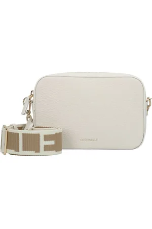 Coccinelle Leren Schoudertas Tebe Crossover Bag Crème