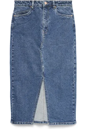 VERO MODA VMVERI HR CALF DENIM SKIRT GA MIX NOOS - Dames - Rokken