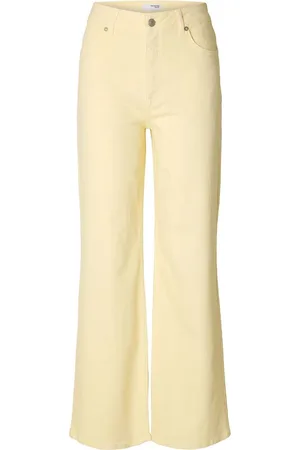 SELECTED Alice-Cora HW Denim Wide Jeans Anise Flower