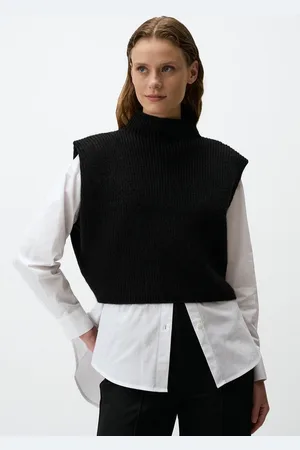 Jimmy Key Col Mouwloos Kort Sweater