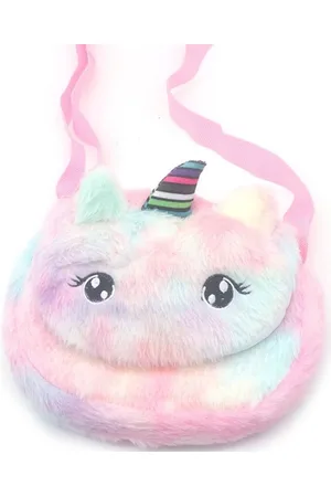 Merkloos Een lief en zacht unicorn tasje (18x15cm) voor kinderen. Met ritssluiting en een verstelbare schouderband. Ook handig om een snack of koekje in mee te nemen. Een mooi tasje om voor jezelf te kopen of om cadeau te geven.
