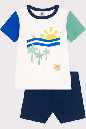 Petit Bateau Pyjama met short in katoen Jongens Pyjamaset - ;Multicolour