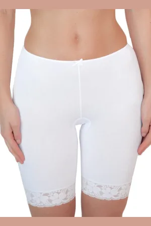 AVET Dames boxershort lange pijpjes kant 38490 - Kanten broekje voor onder een jurk - Microfiber ondergoed - XXL